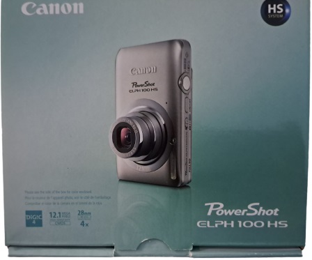 Canon PowerShot ELPH 100 HS Compact Digital Camera Box